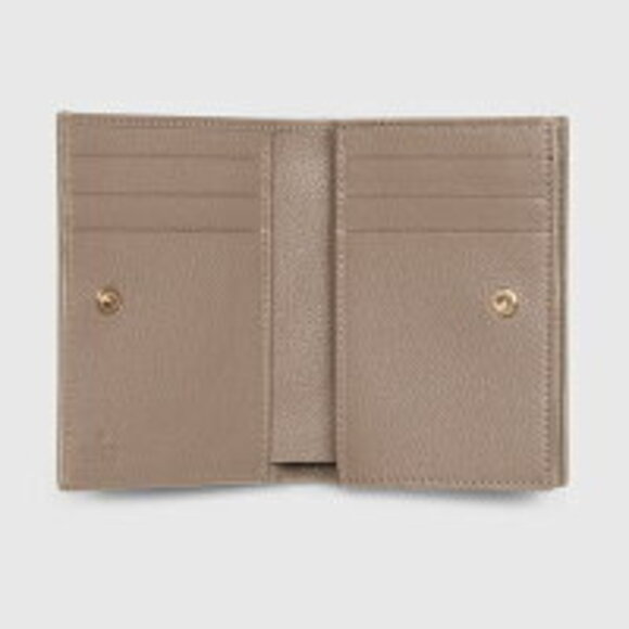 Gucci GG Emblem Wallet Taupe Leather - Picture 2 of 5